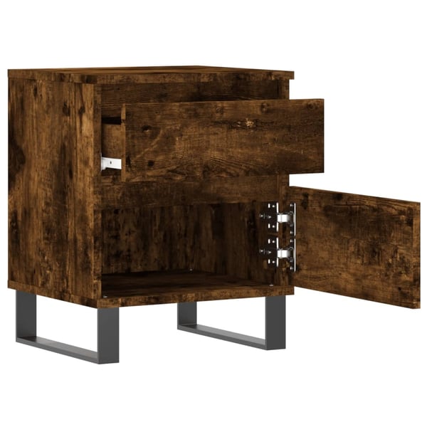 vidaXL Nattbord røkt eik 40x35x50 cm konstruert tre
