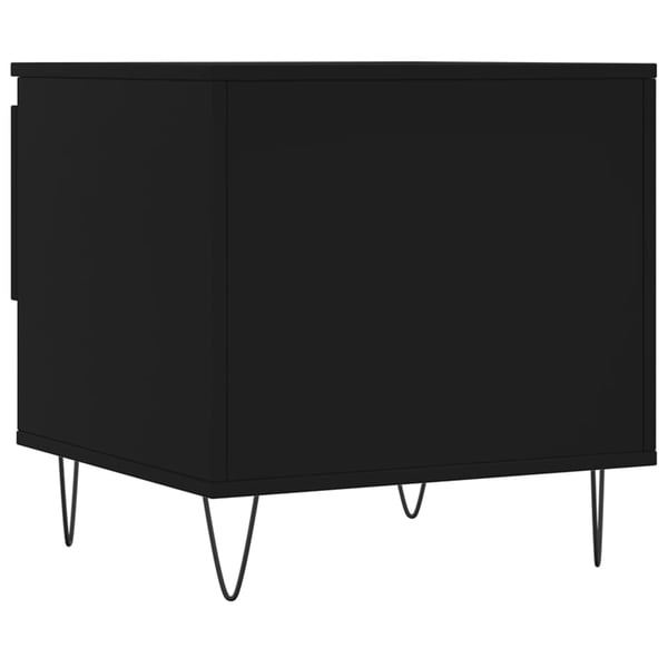 vidaXL sofaborde 2 stk. 50x46x50 cm konstrueret træ sort
