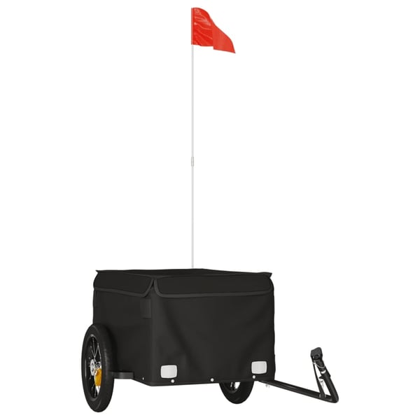 vidaXL cykelanhænger 30 kg jern sort