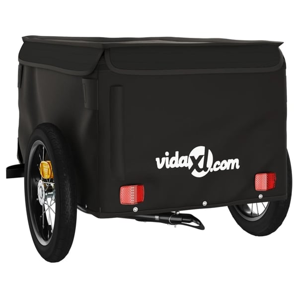 vidaXL cykelanhænger 30 kg jern sort