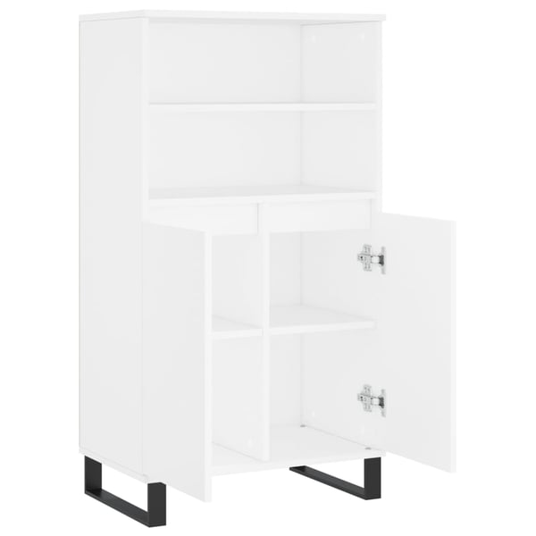 vidaXL Highboard hvit 60x36x110 cm konstruert tre