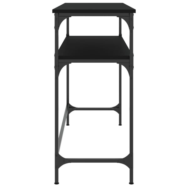 vidaXL Konsollbord svart 100x35,5x75 cm konstruert tre