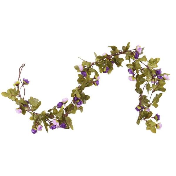 vidaXL Blomsterkranser for jul 6 stk lyselilla 215 cm