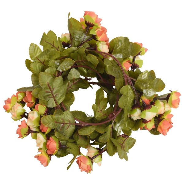 vidaXL kunstige blomsterguirlander 6 stk. 215 cm rødorange