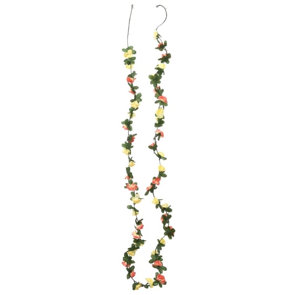 vidaXL kunstige blomsterguirlander 6 stk. 250 cm lys forårsrød