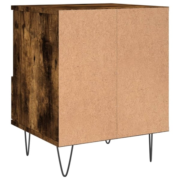 vidaXL sengeborde 2 stk. 40x35x50 cm røget egetræsfarve