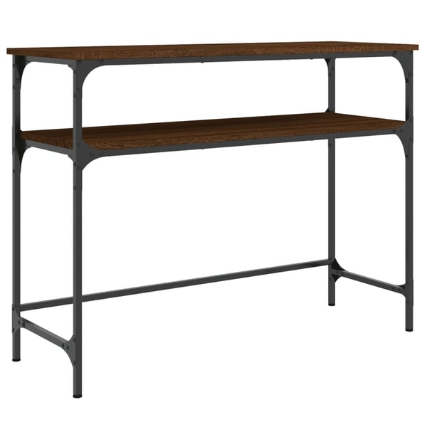 vidaXL konsolbord 100x35,5x75 cm konstrueret træ brunt egetræ