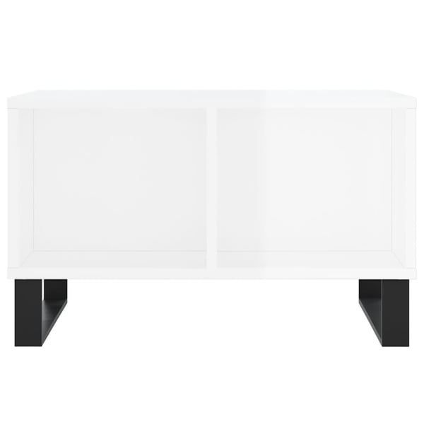 vidaXL sofabord 60x50x36,5 cm konstrueret træ hvid højglans