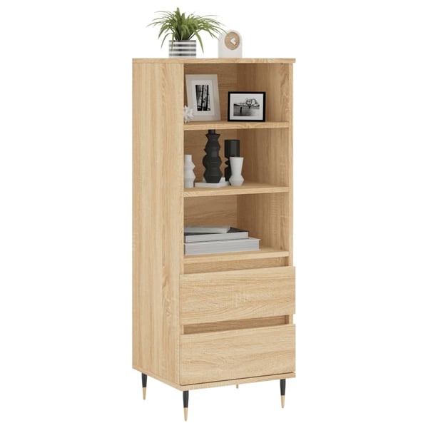 vidaXL skab 40x36x110 cm konstrueret træ Sonoma-eg