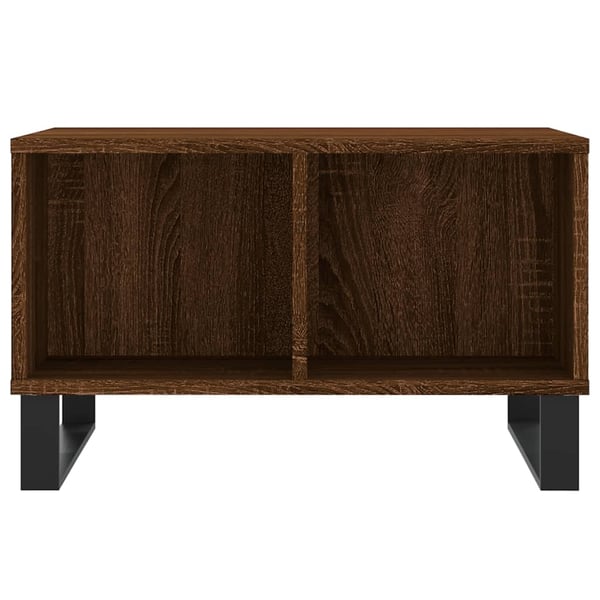 vidaXL sofabord 60x50x36,5 cm konstrueret træ brun egetræsfarve