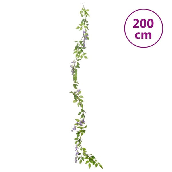 vidaXL kunstige blomsterguirlander 6 stk. 200 cm lilla