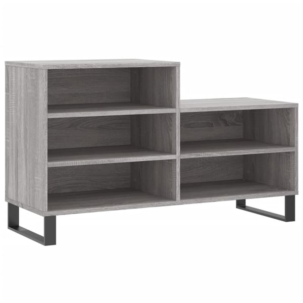 vidaXL Skoskap grå sonoma 102x36x60 cm konstruert tre