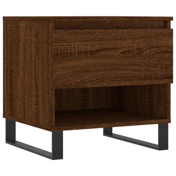 vidaXL Salongbord 2 stk brun eik 50x46x50 cm konstruert tre