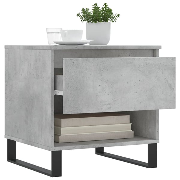 vidaXL Salongbord 2 stk betonggrå 50x46x50 cm konstruert tre