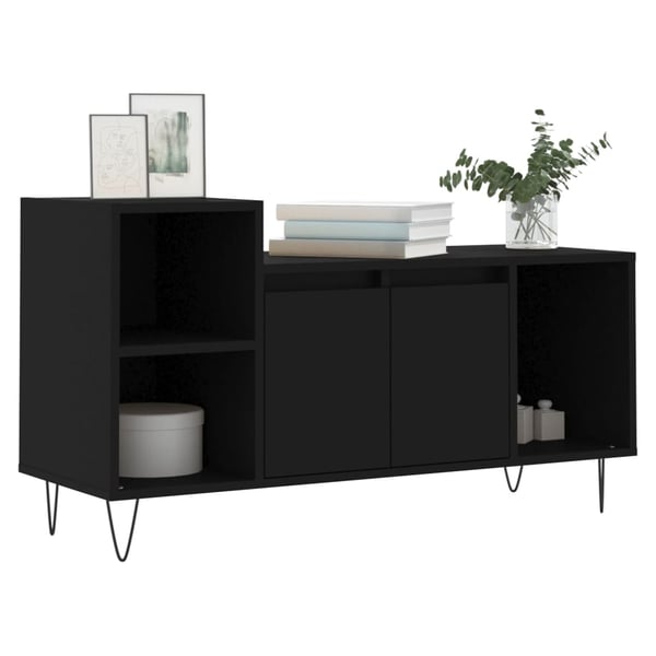 vidaXL TV-benk svart 100x35x55 cm konstruert tre