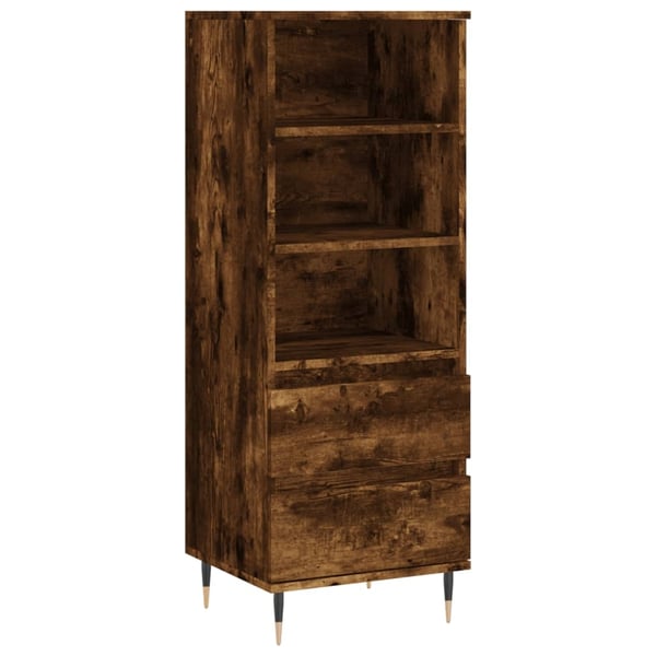 vidaXL skab 40x36x110 cm konstrueret træ røget egetræ