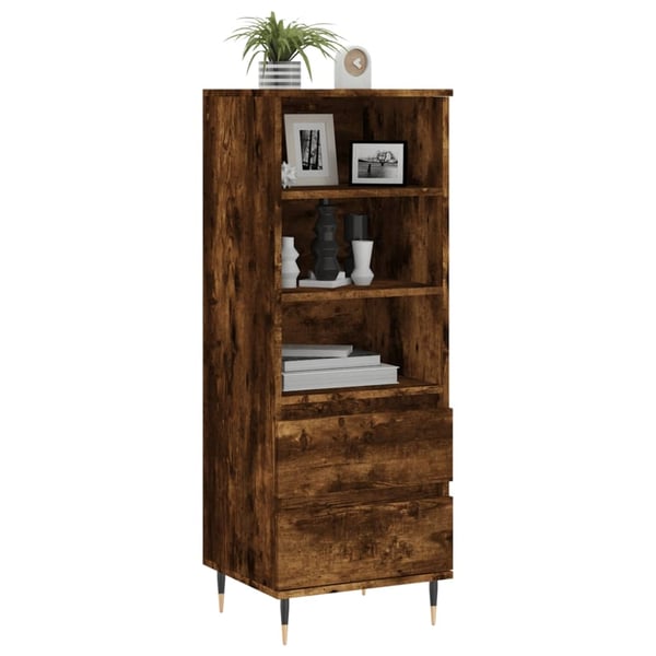 vidaXL skab 40x36x110 cm konstrueret træ røget egetræ