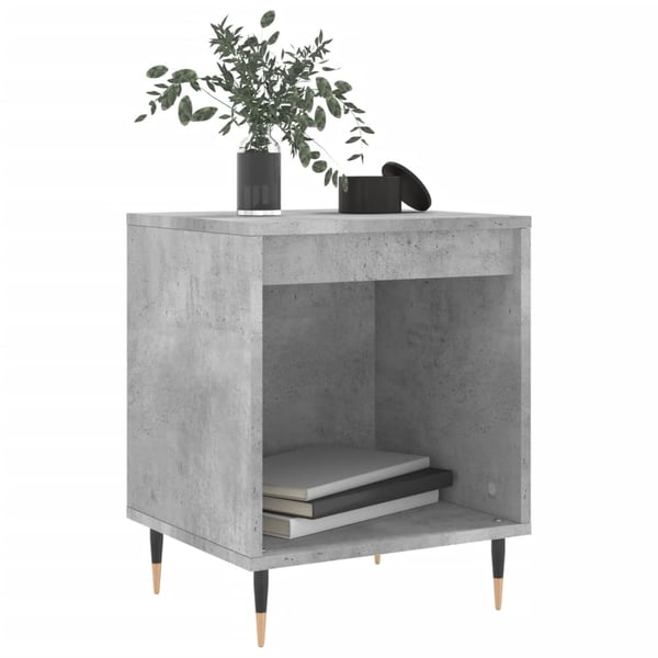 vidaXL sengebord 40x35x50 cm konstrueret træ betongrå