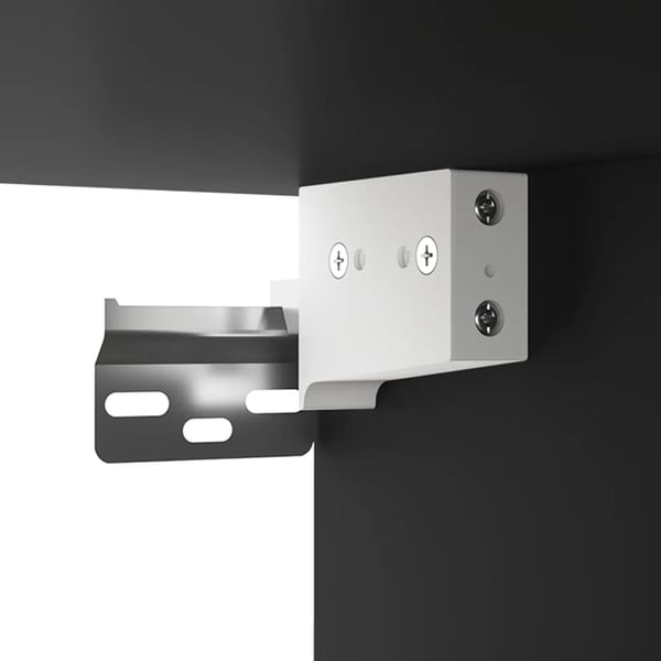 vidaXL Speilskap med LED svart 76x15x55 cm