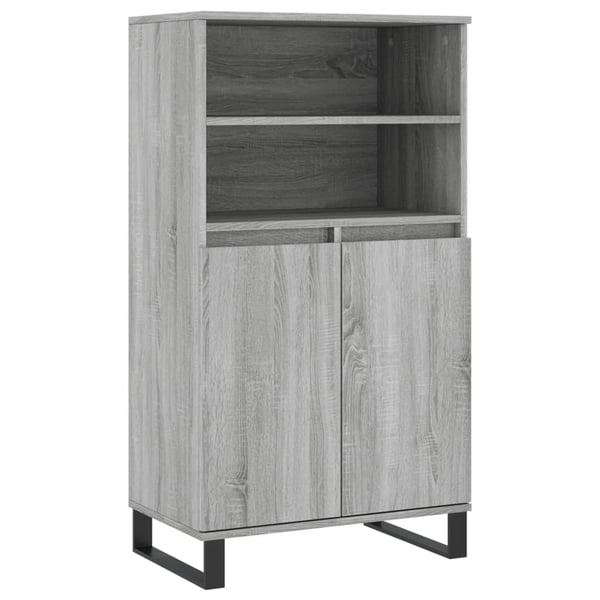 vidaXL skab 60x36x110 cm konstrueret træ Grå sonoma-eg