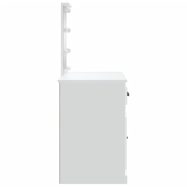 vidaXL Sminkebord med LED-lys hvit 90x42x132,5 cm