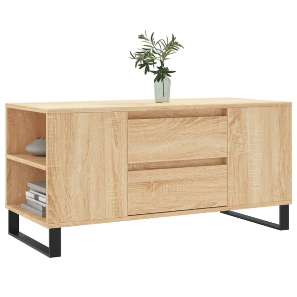 vidaXL Salongbord sonoma eik 102x44,5x50 cm konstruert tre