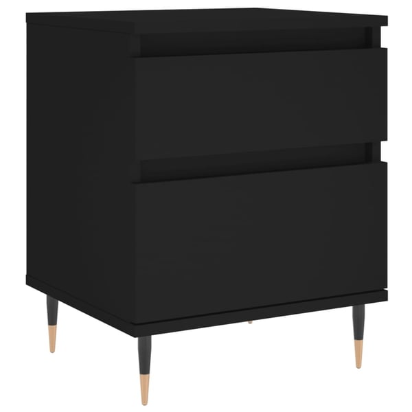 vidaXL sengebord 40x35x50 cm konstrueret træ sort