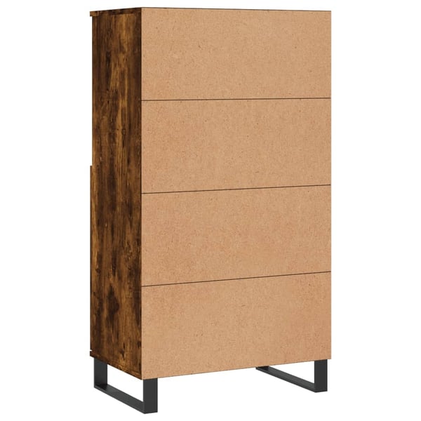 vidaXL Highboard røkt eik 60x36x110 cm konstruert tre