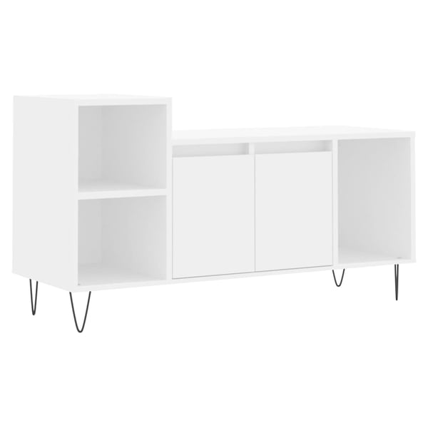 vidaXL TV-benk hvit 100x35x55 cm konstruert tre