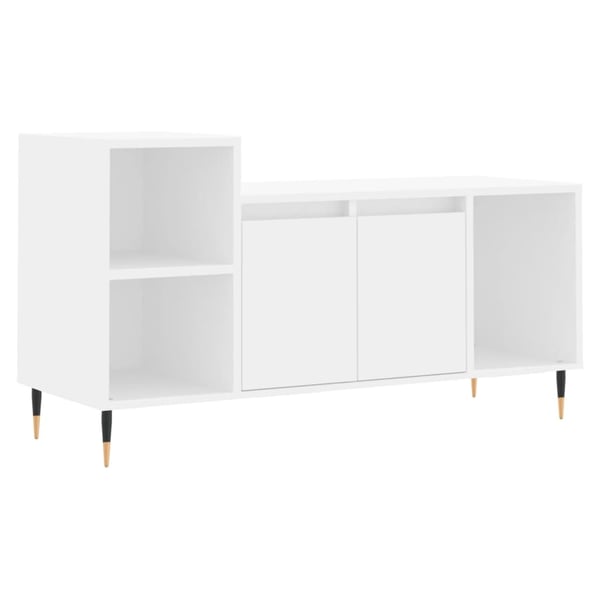 vidaXL TV-taso valkoinen 100x35x55 cm tekninen puu