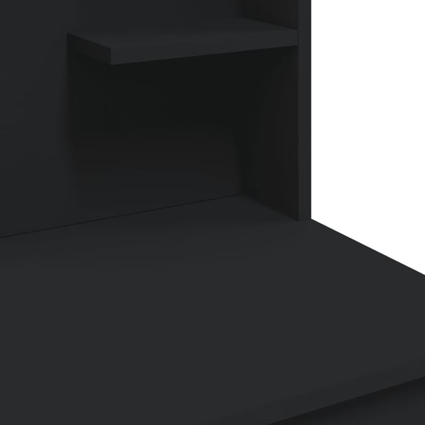 vidaXL Sminkebord med LED svart 96x40x142 cm
