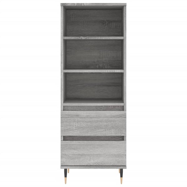 vidaXL Highboard grå sonoma 40x36x110 cm konstruert tre