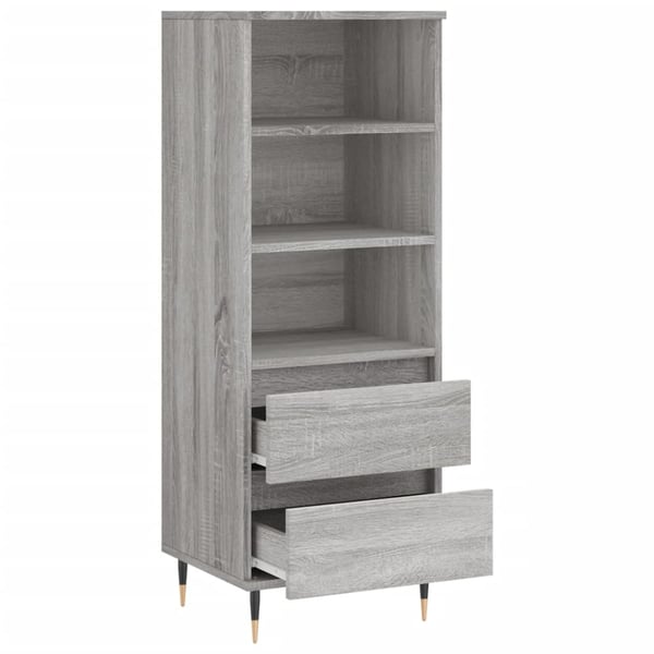 vidaXL Highboard grå sonoma 40x36x110 cm konstruert tre