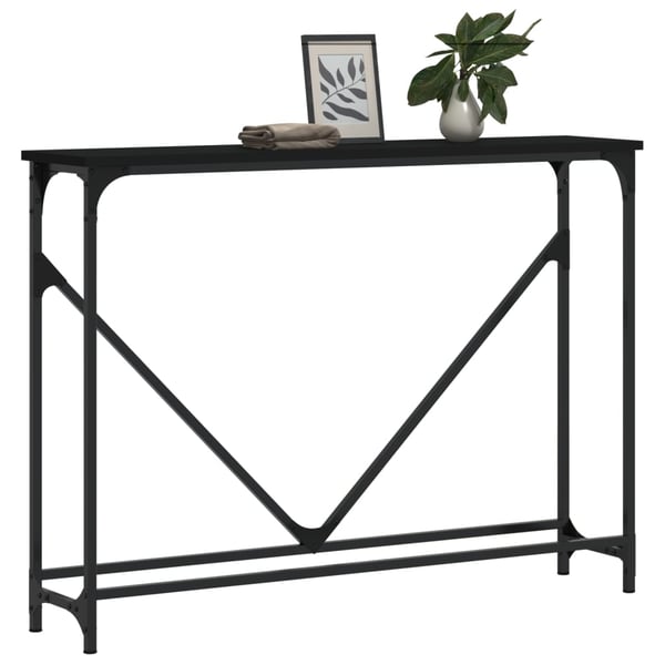 vidaXL Konsollbord svart 102x22,5x75 cm konstruert tre