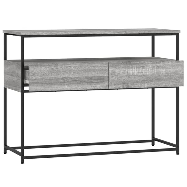 vidaXL Konsollbord grå sonoma 100x40x75 cm konstruert tre