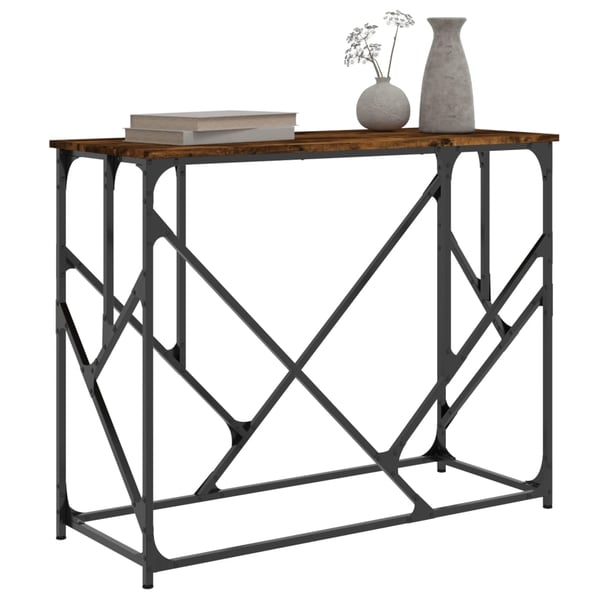 vidaXL konsolbord 100x40x80 cm konstrueret træ røget egetræsfarve