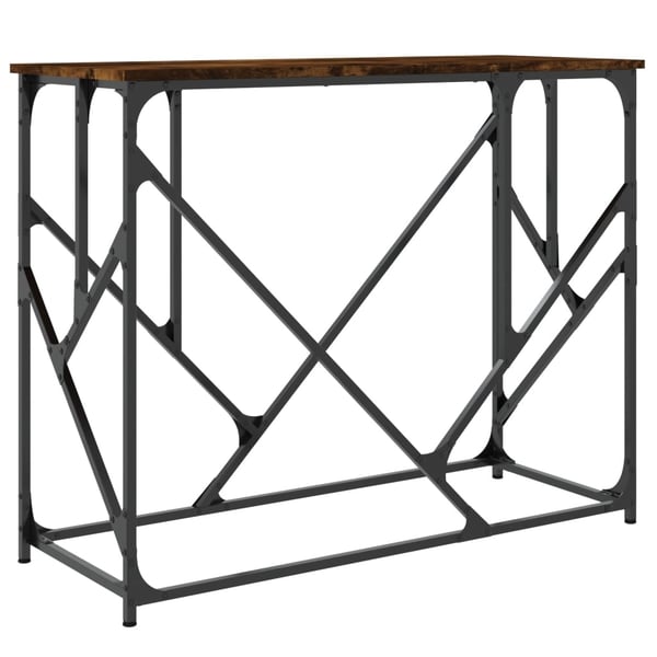 vidaXL konsolbord 100x40x80 cm konstrueret træ røget egetræsfarve