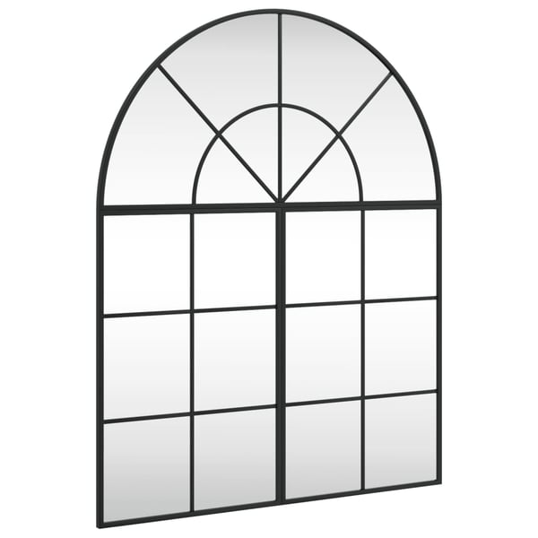 vidaXL Veggspeil svart 80x100 cm buet jern