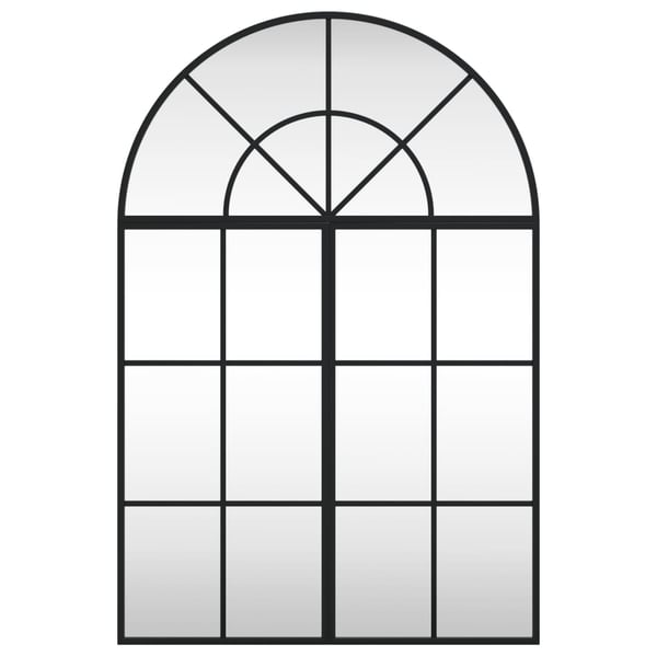vidaXL vægspejl 60x90 cm buet jern sort