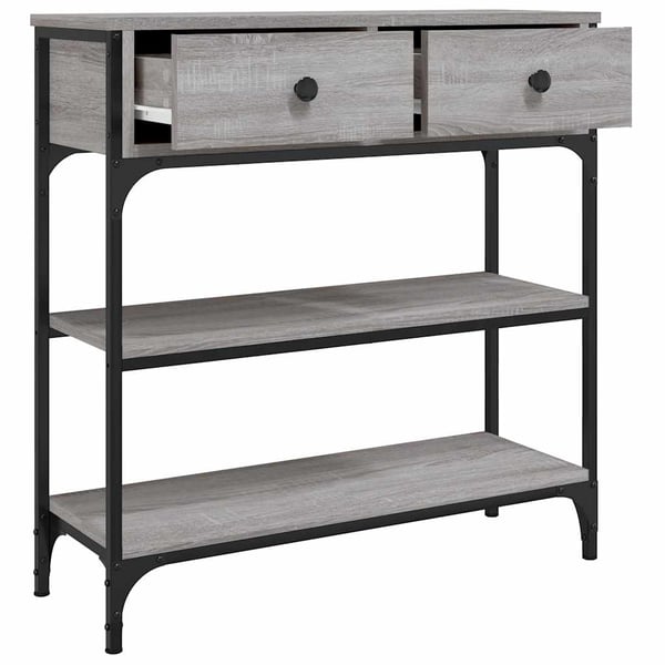 vidaXL Konsollbord grå sonoma 72,5x25x75 cm konstruert tre