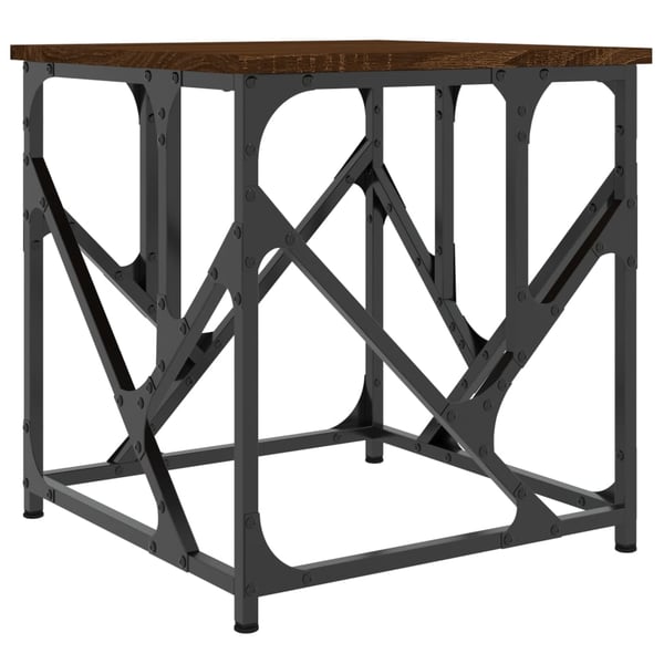 vidaXL Salongbord brun eik 45x45x47,5 cm konstruert tre