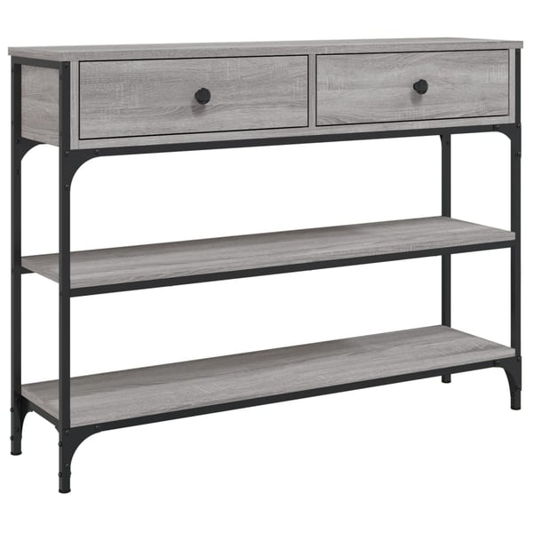vidaXL konsolbord 100x25x75 cm konstrueret træ grå sonoma-eg