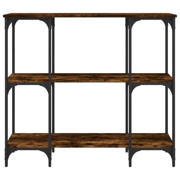 vidaXL Konsollbord røkt eik 102x35x90 cm konstruert tre