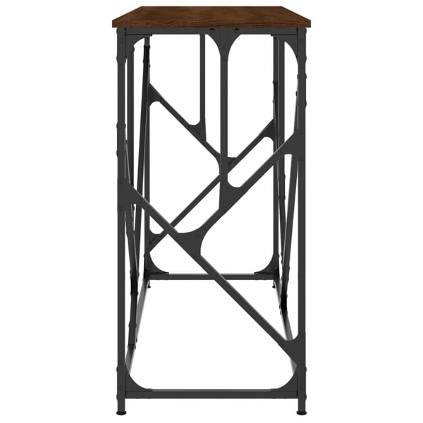 vidaXL Konsollbord brun eik 100x40x80 cm konstruert tre