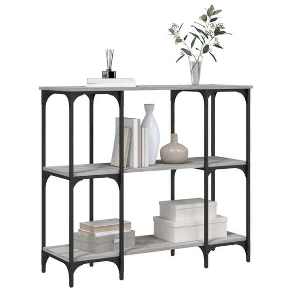 vidaXL konsolbord 102x32x90 cm konstrueret træ grå sonoma-eg
