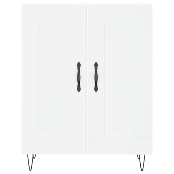 vidaXL Highboard hvit 69,5x34x180 cm konstruert tre