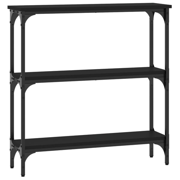 vidaXL Konsollbord svart 75x22,5x75 cm konstruert tre