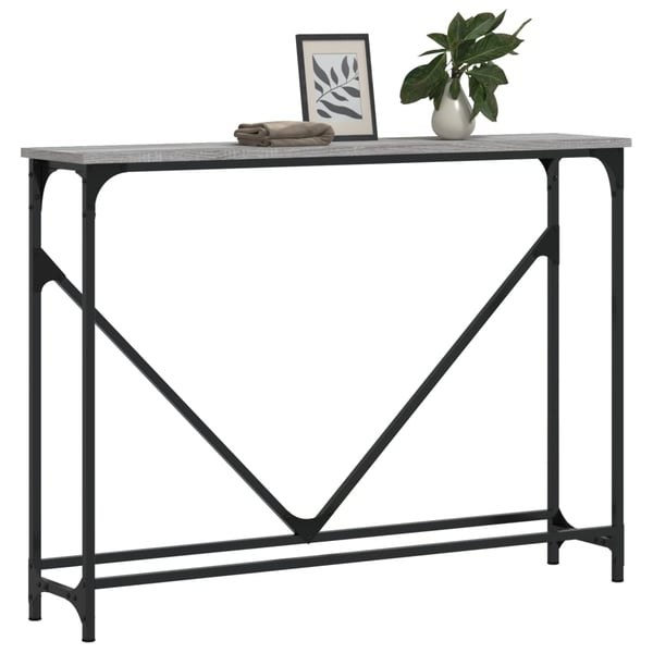 vidaXL Konsollbord grå sonoma 102x22,5x75 cm konstruert tre