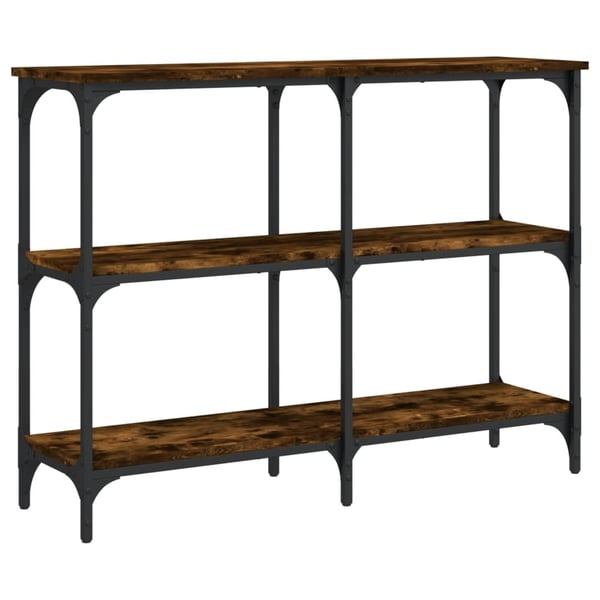 vidaXL konsolbord 100x29x75 cm konstrueret træ røget egetræsfarve