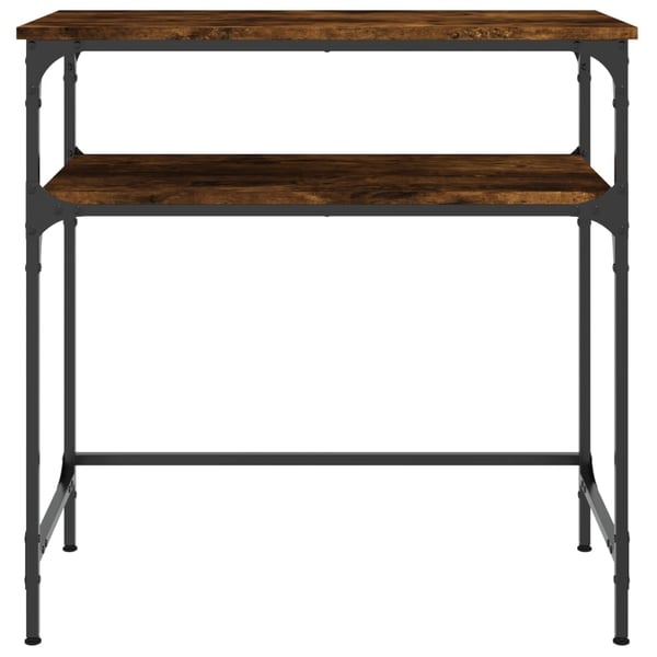 vidaXL konsolbord 75x35,5x75 cm konstrueret træ røget egetræsfarve